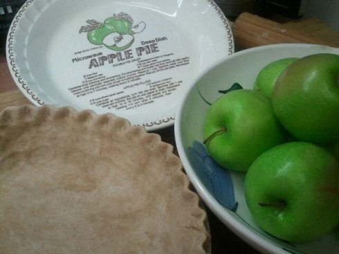 apple pie prep